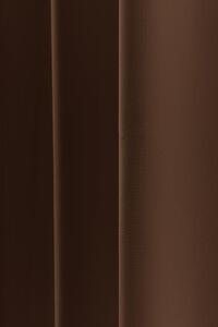 Tamno smedja zavjesa s trakom za nabiranje OXFORD 140x250 cm