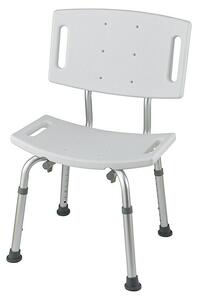 Careosan Stolica za kupaonicu (75 cm - 92 cm, Opteretivost: 110 kg, Bijelo-srebrne boje)