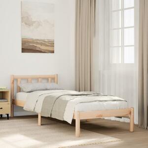 Dugi okvir kreveta bez madraca 100 x 220 cm masivna borovina - Smeđa / 100 x 220 cm