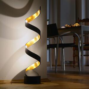 Helix LED stolna lampa, visina 66 cm, crna i zlatna