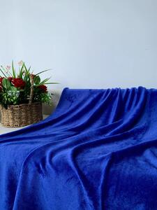 Tamno plava deka od mikropliša SOFT, 160x200 cm
