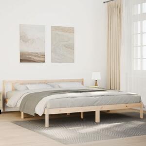 Dugi okvir kreveta bez madraca 180 x 220 cm od borovine - Smeđa / 180 x 220 cm