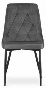 Tamno siva baršunasta blagovaonska stolica IMOLA