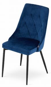 Plava baršunasta blagovaonska stolica IMOLA