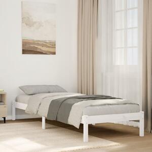 Dugi okvir kreveta bez madraca bijeli 100 x 220 cm od borovine - Bijela / 100 x 220 cm
