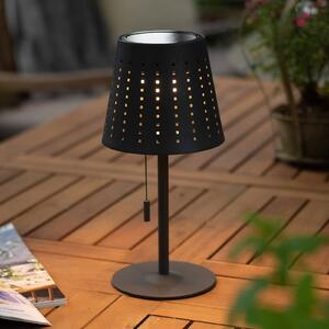 LED stolna lampa Mandy USB priključak, solarna, crna