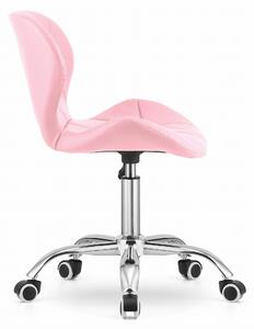 Ružičasta uredska stolica AVOLA od eko kože