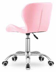 Ružičasta uredska stolica AVOLA od eko kože