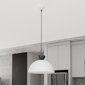 EMIBIG LIGHTING Viseća lampa Lunaro, bijela, Ø 40 cm, metalna, prigušiva, Bijela, Dnevni boravak/blagovaonica, Metal