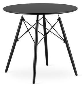 Crni blagovaonski stol sa crnim nogama OSLO 80x80