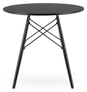 Crni blagovaonski stol sa crnim nogama OSLO 80x80