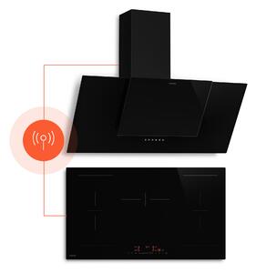 Klarstein Indukcijska ploča za kuhanje HaloSync s napom | 5 zona za kuhanje | 11400 W | 632 m³/h | 90 cm