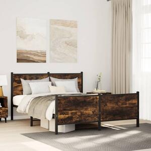 Metalni okvir kreveta bez madraca boja hrasta 150x200 cm - Smeđa / 150 x 200 cm