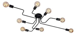 Briloner 2888-085 - Nadgradni luster FARETTO 8xE27/60W/230V crna