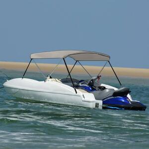 Tenda bimini s 2 luka siva 180x130x110 cm - Siva / 180 x 130 x 110 cm