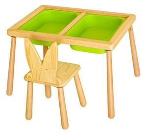 Woody Fashion Dječji stol set Table and Chair - Green