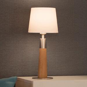 Stolna lampa HerzBlut Conico bijela, uljani hrast, 44cm