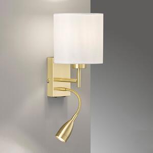 Zidna lampa Dreamer LED ruka za čitanje mesing/chintz bijela