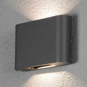 Chieri LED vanjska zidna svjetiljka, 2 žarulje. 18 cm antracit