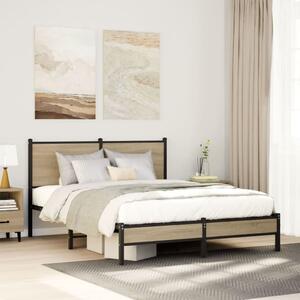 Metalni okvir kreveta bez madraca boja hrasta sonome 150x200 cm - Smeđa / 150 x 200 cm