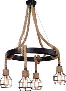 LED Luster na sajli ROPE ALEGRA 4xE27/10W/230V