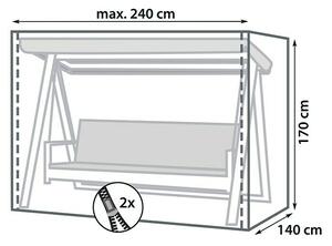 Sunfun Zaštitna navlaka za Hollywood ljuljačku (Poliester, D x Š x V: 240 x 140 x 170 cm)