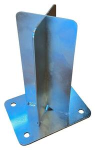 Metalni okvir za stupove panelne ograde (Metal, Srebrna)