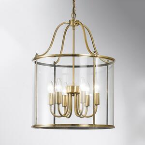 ORION Okrugli oblik lampiona - Viseće svjetlo Rieka 43 cm, prigušiva, Providna, Dnevni boravak/blagovaonica, Metal, fenjer