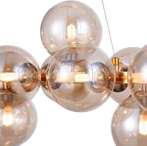 Izdužena viseća lampa Dallas, zlatne boje
