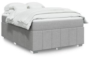 Krevet box spring s madracem svjetlosiva 160x200 cm tkanina - Siva / 160 x 200 cm