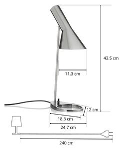 Louis Poulsen AJ Mini stolna lampa, nehrđajući čelik