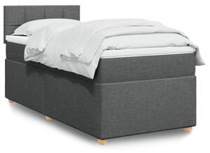 Krevet box spring s madracem tamnosivi za 1 osobu tkanine - Siva / jedna veličina