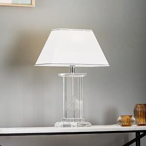 Veronique stolna lampa, široko postolje, bijela/krom