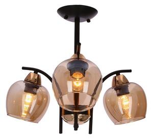 Viseći luster MERRA 3xE27/40W/230V crna/bež