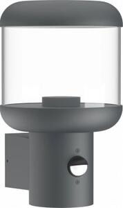 Zidna svjetiljka aluminijska prozirna IP54 + PIR SENZOR