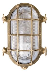 Zidna lampa Tortuga ovalna 22,5cm mesing natur/prozirna