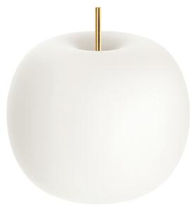 Kdln stolna lampa Kushi, mesing/bijela, Ø 33 cm, staklo