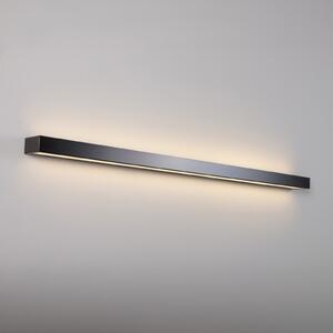 Mera LED zidna svjetiljka, širina 120cm, crna, 3000K