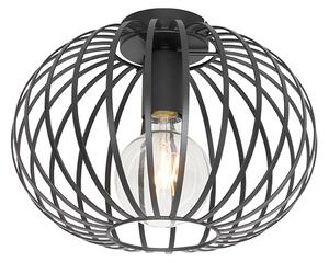 Dizajnerska stropna svjetiljka crna 30 cm - Johanna