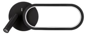 LED Zidna svjetiljka MONET LED/13W/230V + LED/2W 3000/4000/6000K crna