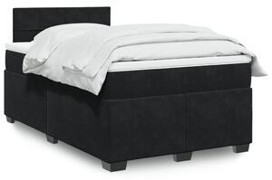 Box spring krevet s madracem crni 120 x 200 cm baršunasti - Crna / 120 x 200 cm