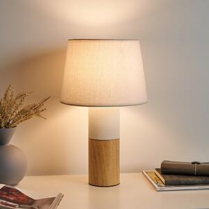 Stolna lampa Pauleen Woody Elegance, drvo/tekstil