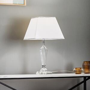 Veronique stolna lampa, usko postolje, bijela/krom