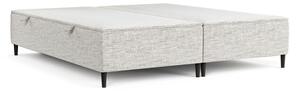 Svijetlo sivi tapecirani bračni krevet s prostorom za pohranu 140x200 cm Tate – Maison de Rêve