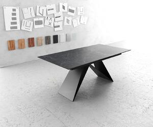 Produljivi stol Edge 180/220x90cm, Materijal: Keramika - Siva 180cm V-postolje/metal