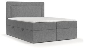 Sivi boxspring krevet s prostorom za pohranu 140x200 cm Imagine – Maison de Rêve