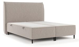 Sivi/bež tapecirani bračni krevet s prostorom za odlaganje 140x200 cm Draco – Maison de Rêve