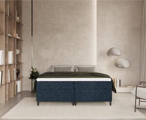 Tamno plavi boxspring krevet s prostorom za pohranu 140x200 cm Araya – Maison de Rêve