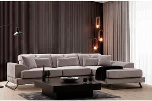 Atelier Del Sofa Kutna garnitura, Svijetlo siva, Frido Right (L3+Chl)