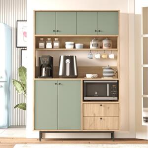 Zondo.hr Ormar s policama Rebutia 5 (hrast + zelena). Akcija -30%. 1102514